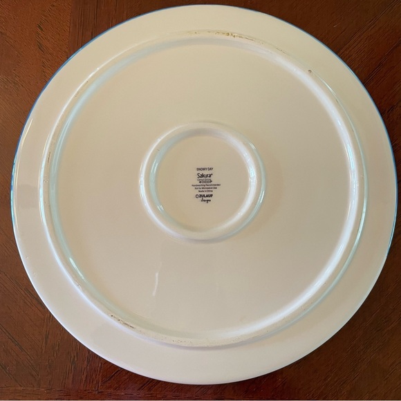 Christmas Holiday Winter Snowman Trivet Hot Plate Stoneware - Picture 2 of 3